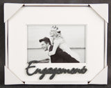Elegant 4x6 engagement photo frame with heartfelt words, perfect for displaying cherished memories in style.
