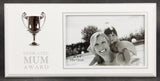 Elegant photo frame with silver trophy design, perfect for showcasing cherished moments with mum.