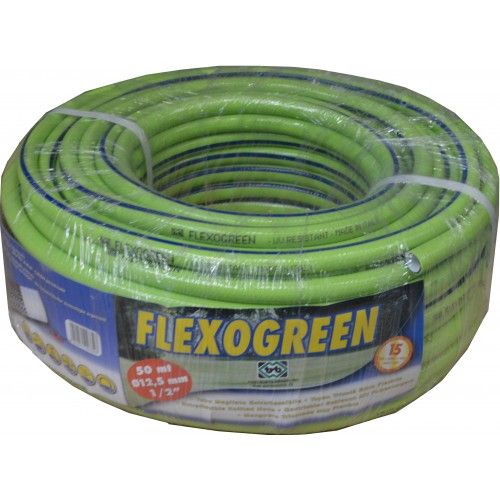 PVC gardening hose, 12mm x 50M, durable, flexible, tangle-resistant, UV-resistant, ideal for various outdoor watering tasks.