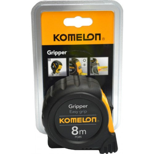 Tape Measure Komelon 8m Rubber Case Metric