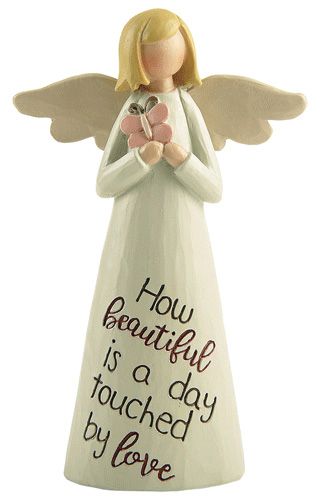 Elegant 10.5cm angel figurine symbolizing peace, perfect for home decor and thoughtful gifting.