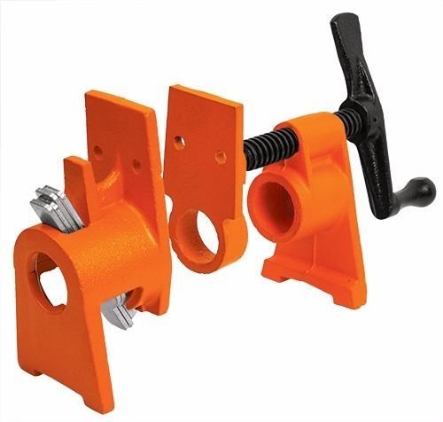 Nodular iron Sash Cramp Heads with ergonomic handle, secure mounting holes, and high base for comfort in carpentry and welding tasks.