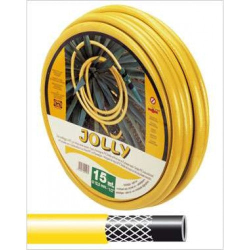 Durable 12mm x 15m plastic hose, lightweight and tangle-resistant, perfect for gardening and outdoor tasks.