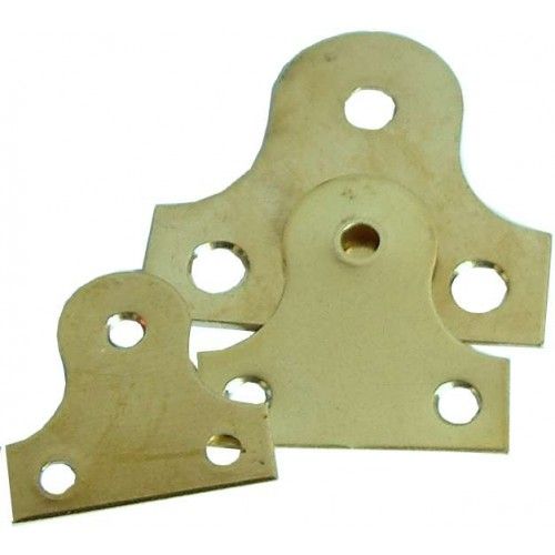 Premium glass plates for secure wall mounting, featuring rust-resistant brass and countersunk screws for a flush finish.
