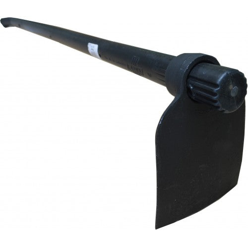 Hoe Planters with a 5-foot poly handle and chamfered carbon steel head, ideal for gardening and horticulture tasks.