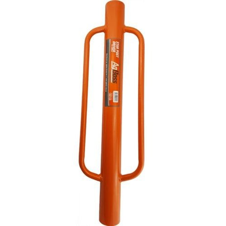Post Driver for Waratahs with handles, heavy-duty steel, designed for easy fence post installation and comfortable grip.
