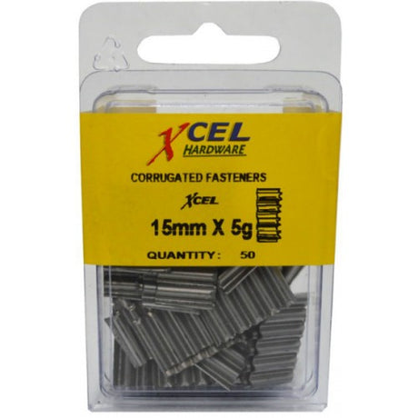 Galvanized 15mm DIY nails for durable, corrosion-resistant fastening in woodworking projects and mitred timber joints.