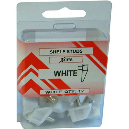 DIY Shelf Studs White    5mm (12)