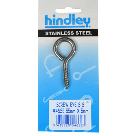 Durable Screw Eyes #4sse 55mm x 5mm, ideal for hanging and fastening in woodworking and home decor projects.