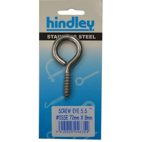 Durable 72mm screw eyes ideal for hanging, fastening, and various DIY projects with a 20mm inside eye for easy threading.