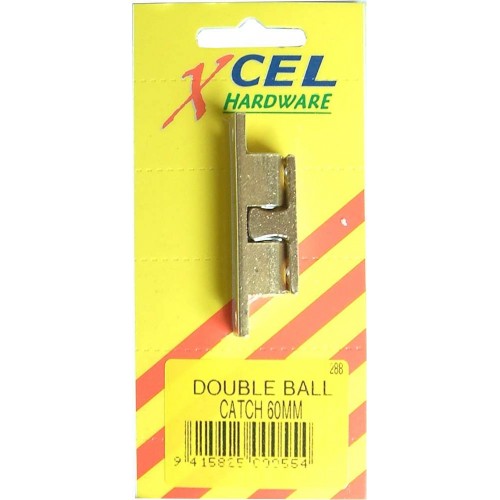 Brass 60mm cabinet catch for smooth, quiet operation; durable, spring-loaded design ideal for secure cupboard closures.