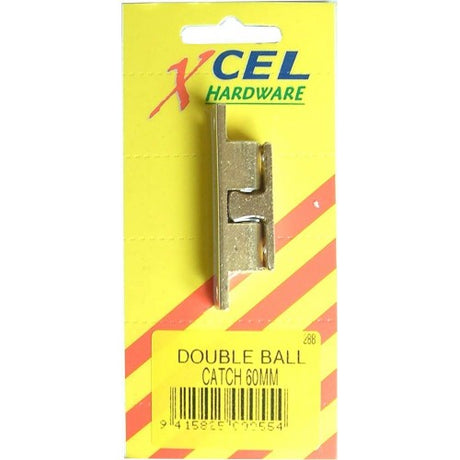 Brass 60mm cabinet catch for smooth, quiet operation; durable, spring-loaded design ideal for secure cupboard closures.