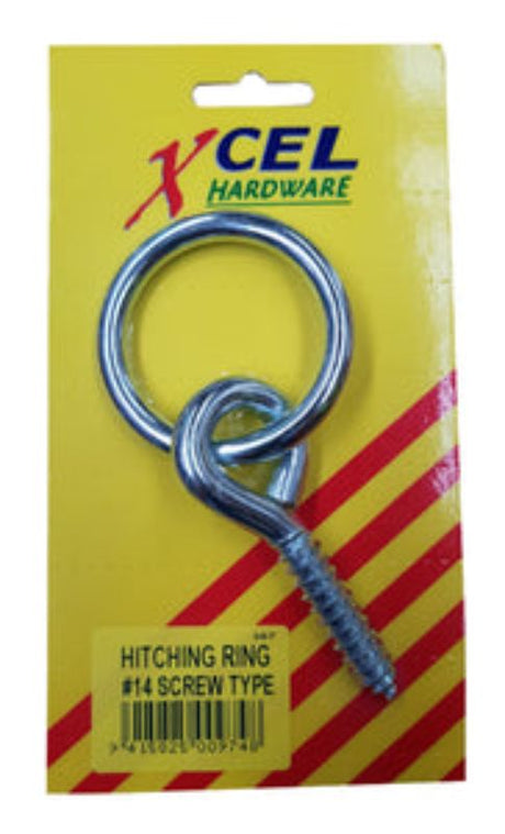 Durable screw-type hitching ring with 91mm screw eye, 50mm diameter, ideal for trailers and equipment stabilization.