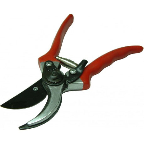 Truper Pruning Shear PTN #172056 with Aluminium body, SAE 1050 steel blade, vinyl-coated handles, 8.25" length, 3/4" cutting capacity.