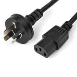 AS/NZS 3112 to C13 power supply cord, 1m long, durable connection for computers and peripherals, backed by lifetime warranty.