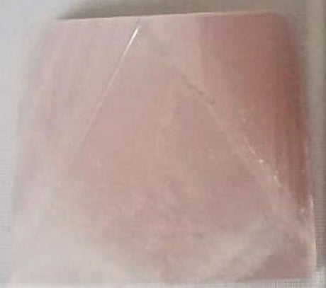 Rose Quartz Pyramid (3cm) showcasing soothing pink hues, ideal for home decor and promoting emotional healing and tranquility.