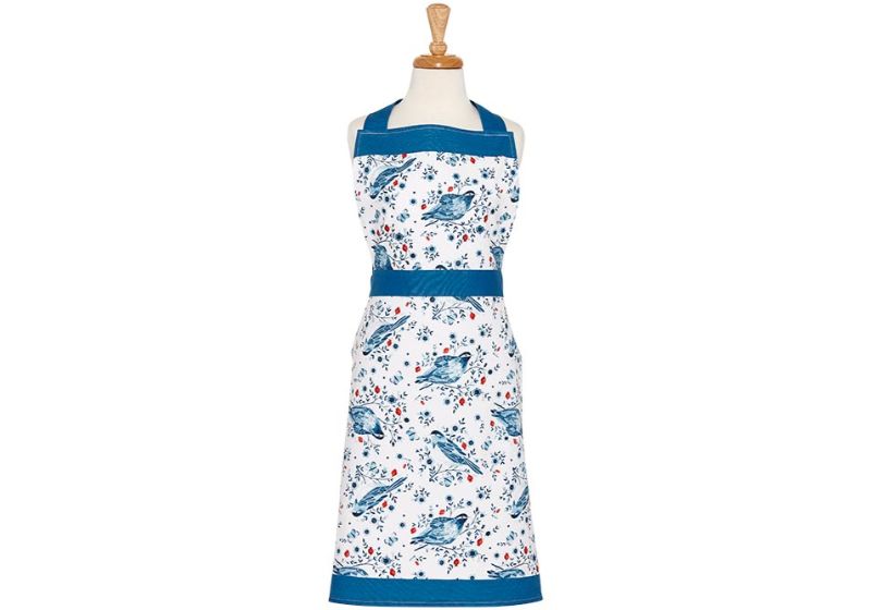 Stylish Paloma Apron in 100% cotton, offering full coverage and adjustable straps for a comfortable fit in the kitchen.