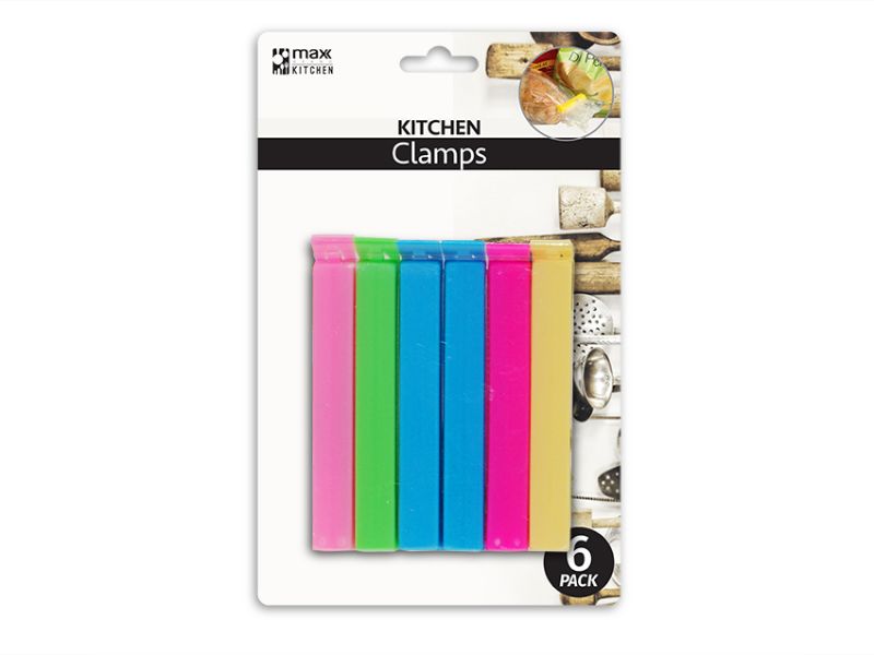 Colorful assorted kitchen clamps set (144pcs) for securely holding ingredients and enhancing cooking efficiency.