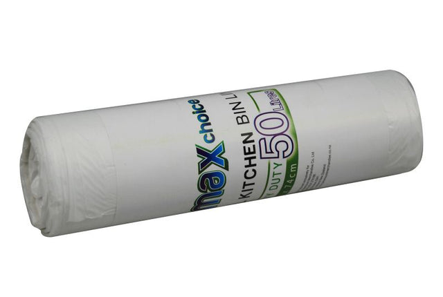 Tidy Kitchen Bag - MC 50L, 24 packs of strong, leak-proof 13-micron bags, ideal for efficient kitchen waste disposal.