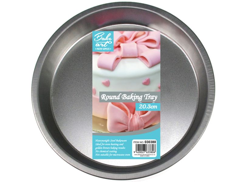 Round 22cm cake pan set of 36, featuring non-stick surface for easy baking and versatile use for cakes and casseroles.