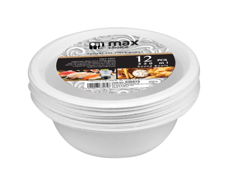 Eco Bowl - MC 350ml made from sugarcane; biodegradable, durable, perfect for eco-friendly dining and large gatherings.