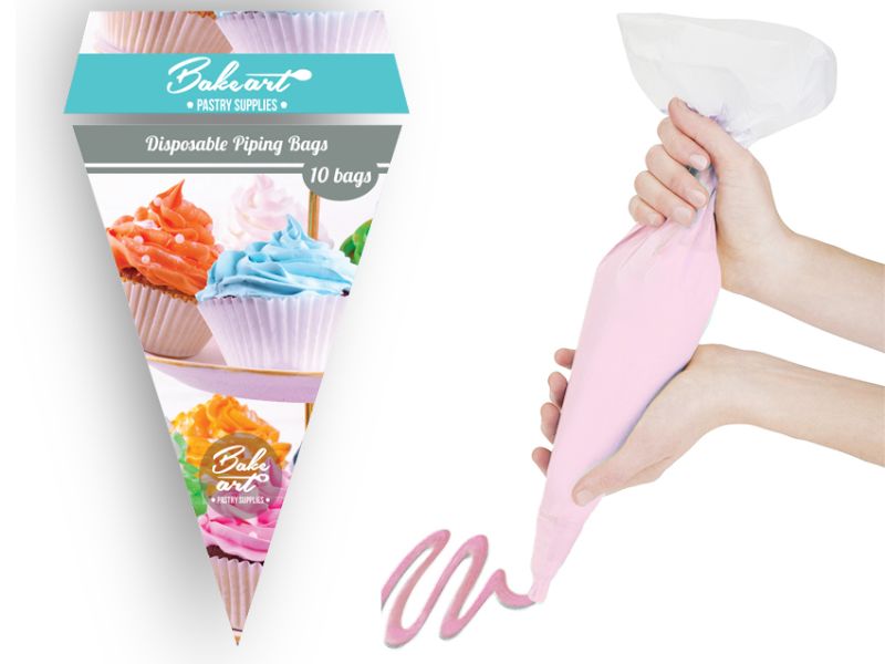 24 packs of disposable icing bags for easy and mess-free cake decorating, perfect for bakers of all skill levels.