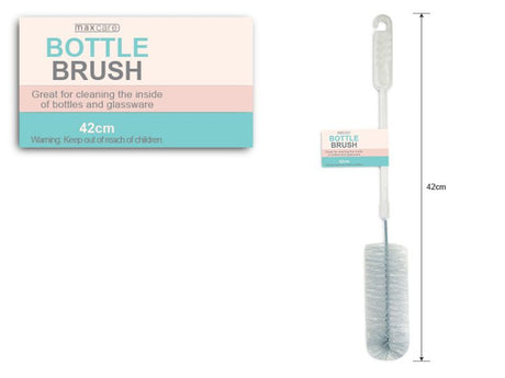 Set of 6 durable 42cm bottle brushes, perfect for cleaning baby bottles and glassware while ensuring a gentle, thorough clean.
