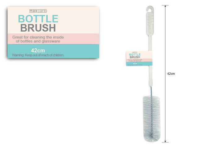 Set of 6 durable 42cm bottle brushes, perfect for cleaning baby bottles and glassware while ensuring a gentle, thorough clean.