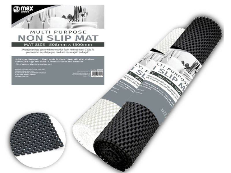 Non-slip storage mats set of 30, 1.5m long, durable cushion foam for safety and versatility in any space.