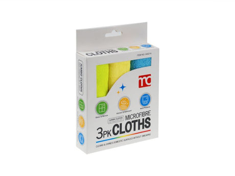 Maxcare Microfibre Cleaning Cloths in a 24-pack, ultra-absorbent, lint-free, eco-friendly for spotless cleaning on multiple surfaces.