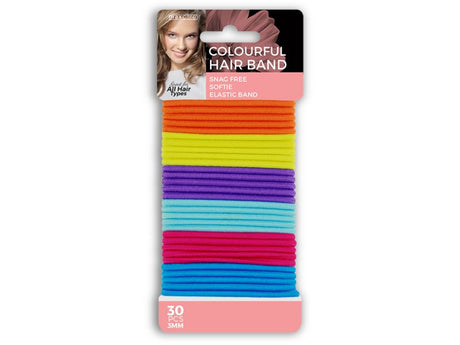 Vibrant snag-free hair elastic bands in assorted colors, ideal for styling without pulling, packed with 1440 pieces.