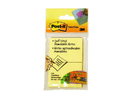 Image of 3M Post It Sticky Note Pads, 34.9mm, in bulk with 12 packs, ideal for reminders and organization.