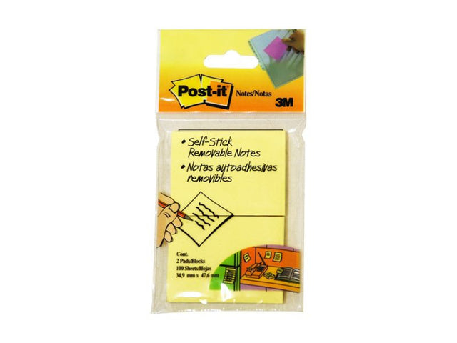 Image of 3M Post It Sticky Note Pads, 34.9mm, in bulk with 12 packs, ideal for reminders and organization.
