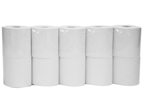 High-quality 57mm thermal rolls, 100-pack, ideal for reliable receipts and shipping labels with sharp print clarity.