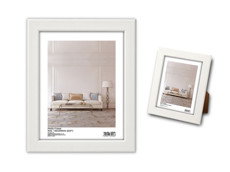 Set of 24 sleek white photo frames, 15 x 20 cm, ideal for showcasing cherished memories in any decor.