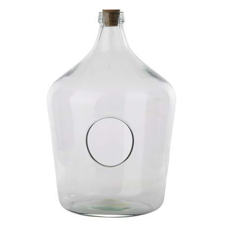 Clear open terrarium bottle, 10L size (25 x 25 x 39cm), perfect for creating and maintaining indoor gardens.