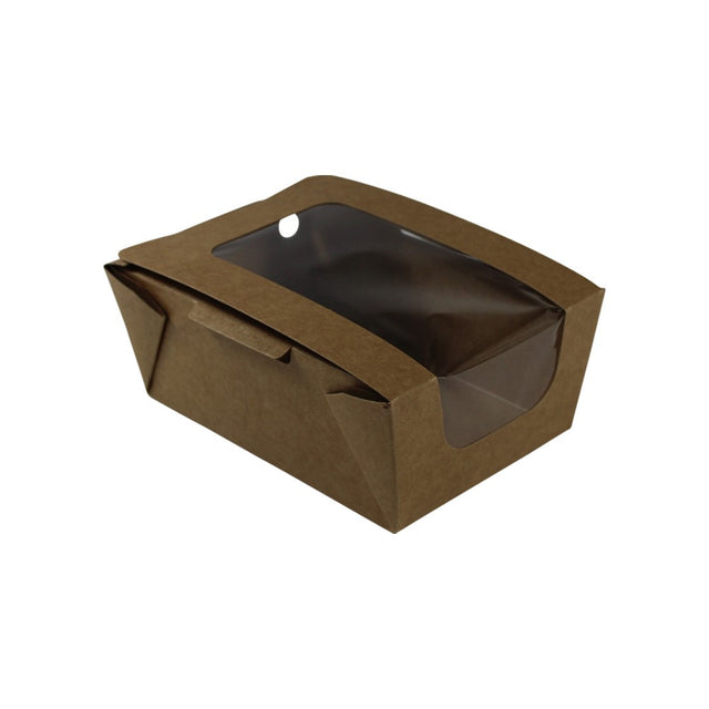 Compact Hot Food Box Small with anti-fog window and ventilation, perfect for keeping meals warm and fresh for up to 3 hours.
