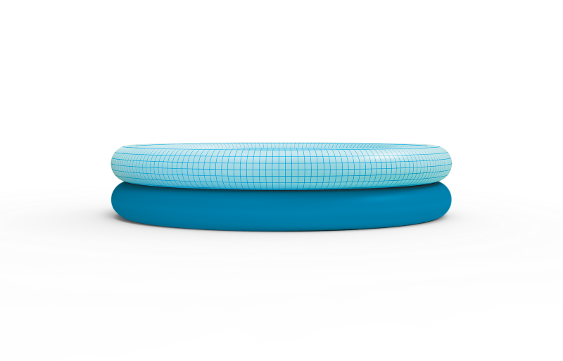 Vibrant ocean blue inflatable pool for kids, 120 x 25 cm, non-toxic, eco-friendly, perfect for summer fun and splashing.