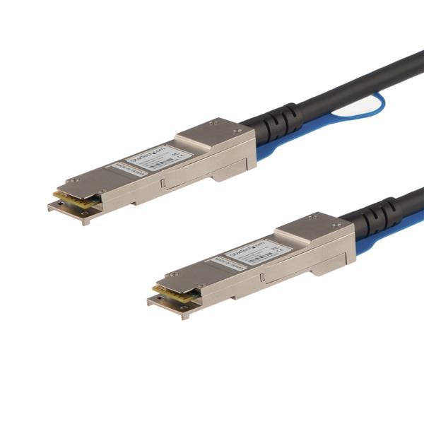 Cisco QSFP-H40G-CU0-5M Twinax cable, 0.5m length, designed for 40Gb Ethernet connectivity with hot-swappable feature.