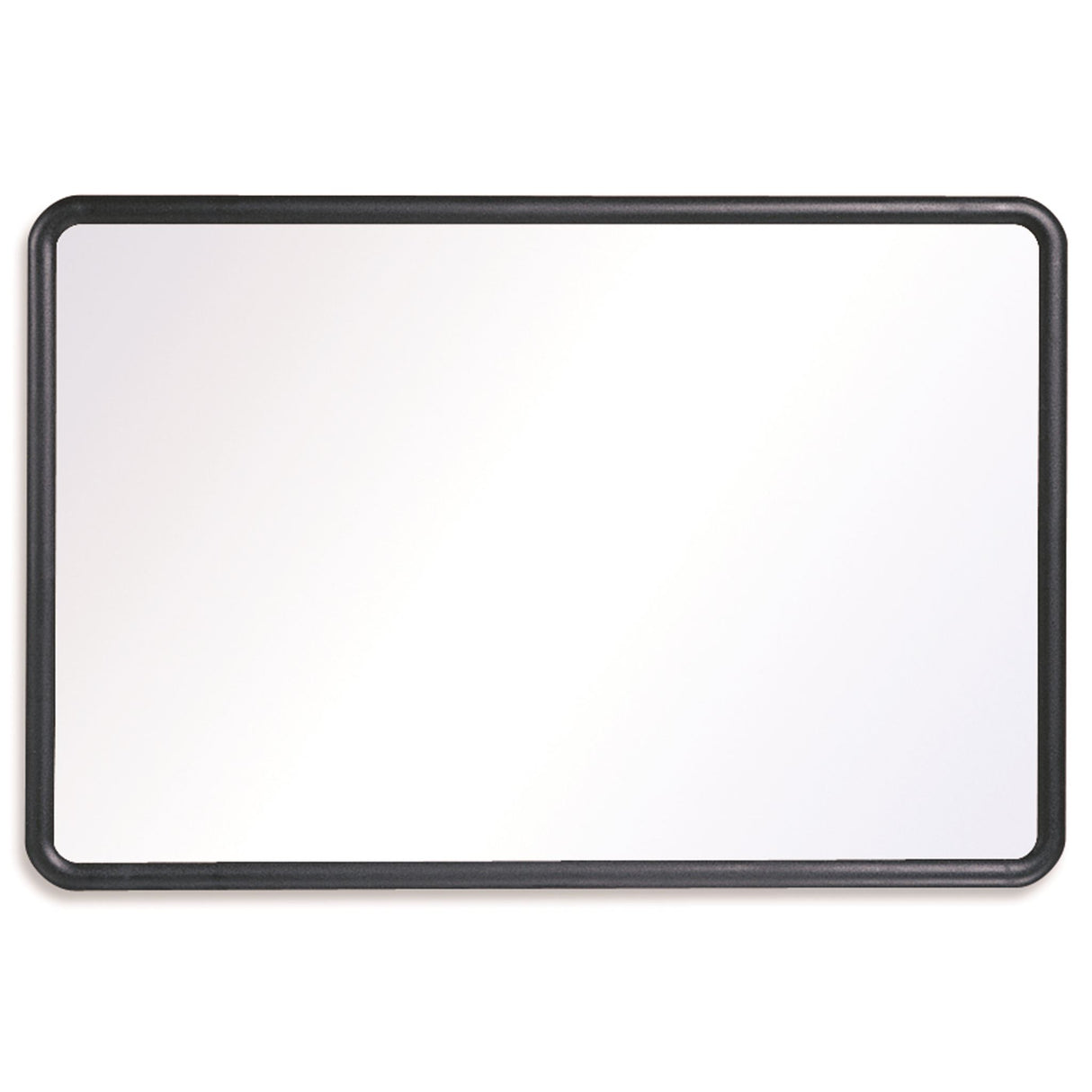 Quartet Contour Melamine Board in Graphite, 450x600mm, with smooth writing surface and black rounded frame for versatile use.