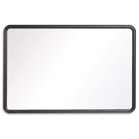 Quartet Contour Melamine Board in Graphite, 450x600mm, with smooth writing surface and black rounded frame for versatile use.