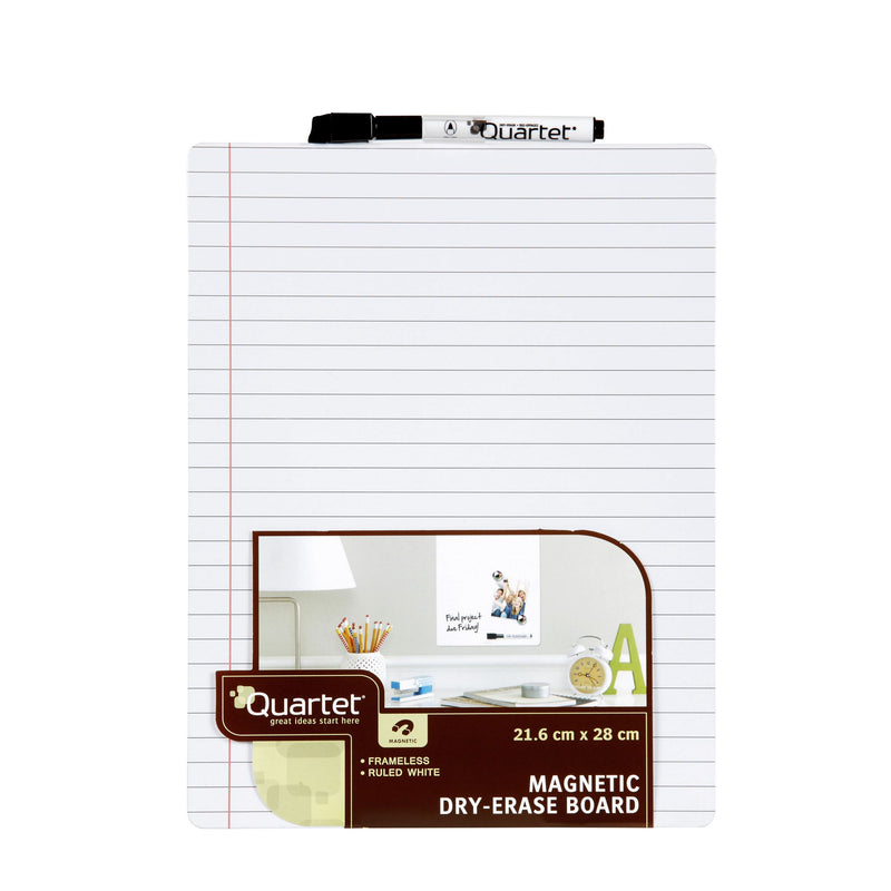 Quartet Whiteboard Magnetic Tile White Ruled 216x280mm