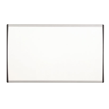 Sleek Quartet Arc Cubicle Whiteboard with aluminum frame, 610x360mm, perfect for planning and organization in workspace.