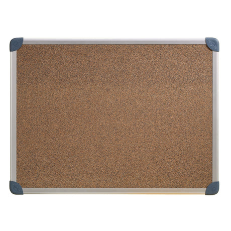 Quartet Penrite Alum Frame Corkboard 450x600mm, featuring a self-healing cork surface and slimline design for effective organization.