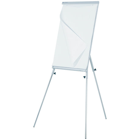 Magnetic easel with whiteboard and flipchart features, perfect for presentations in any workspace.