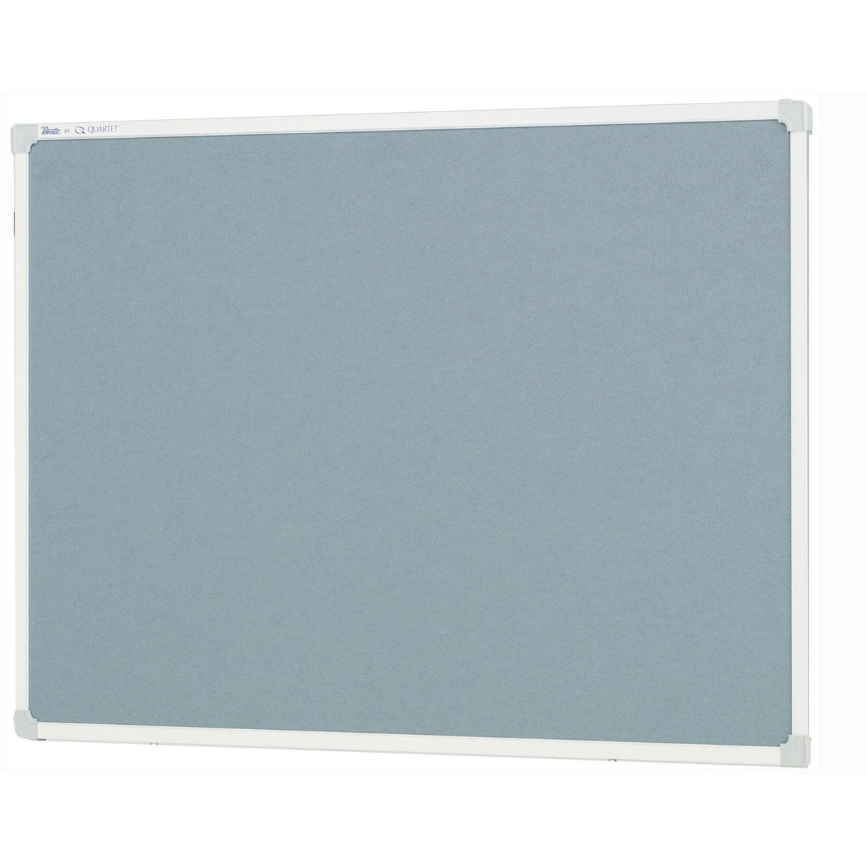 Grey Quartet Penrite Felt Pinboard 1200x900mm, perfect for heavy use in offices and schools, featuring durable felt and stylish aluminium frame.