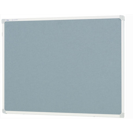 Grey Quartet Penrite Felt Pinboard 1200x900mm, perfect for heavy use in offices and schools, featuring durable felt and stylish aluminium frame.