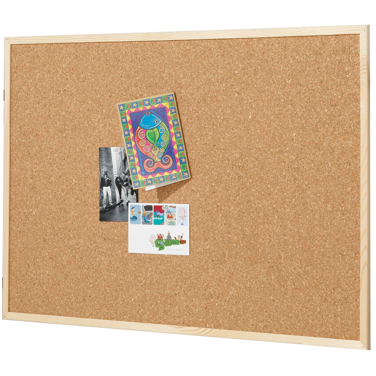 Quartet Pine Frame Cork Board 900x600mm