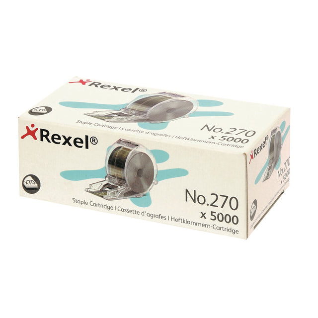 Rexel Stella Staples 70 cartridge for 5000 precision staples, enhances productivity in offices and homes with trouble-free stapling.