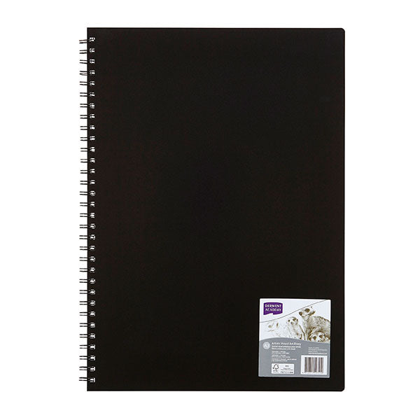 Pack of 5 Derwent A3 sketchbooks with 120 pages of acid-free paper, spiral binding, and durable covers for artists.